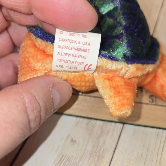 Ty Plush Turtle with Orange and Green Colors - Picture 10 of 10